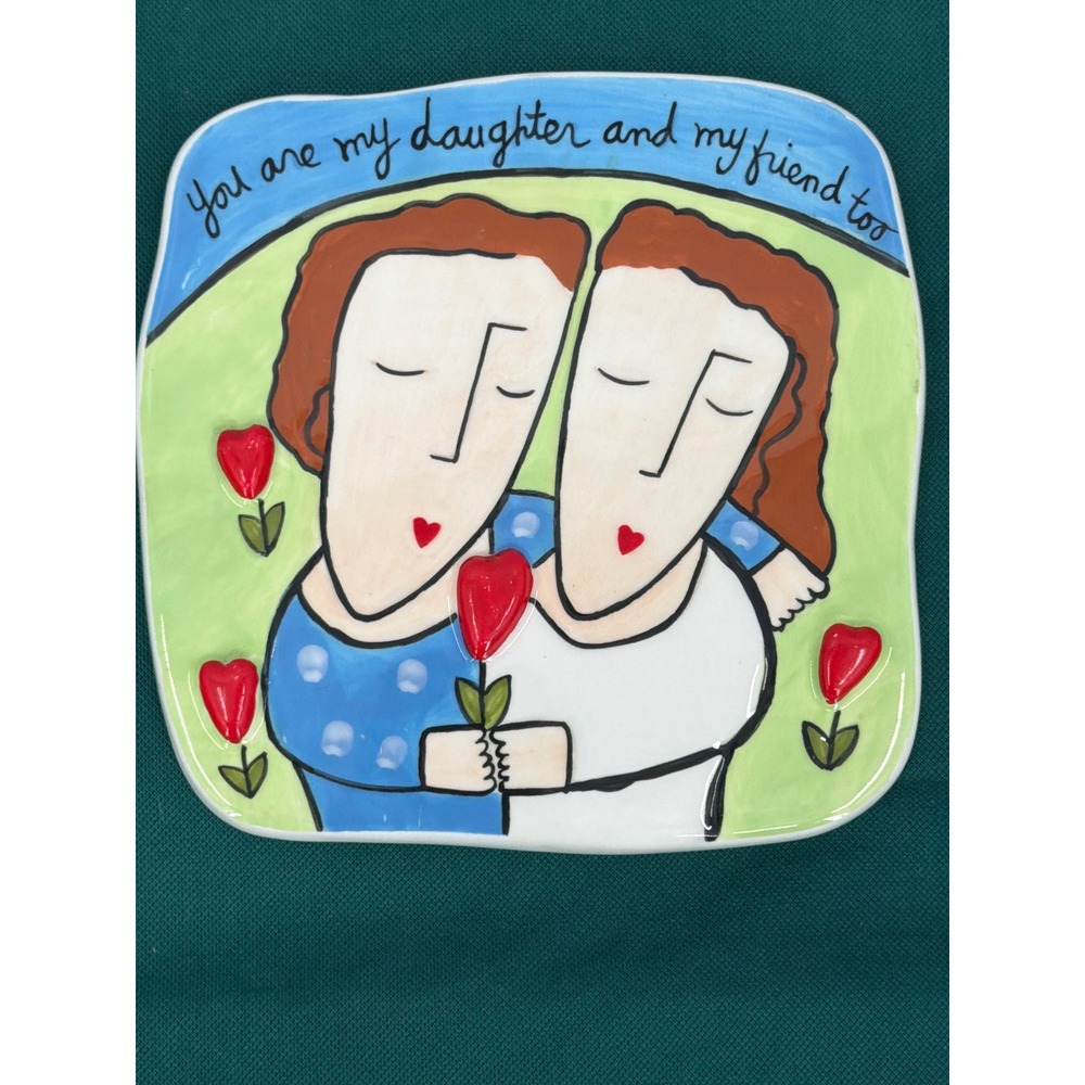 Sandra Magsamen for Silvestri Daughter Friend Ceramic Wall Plaque‎ Plate Art 6x6